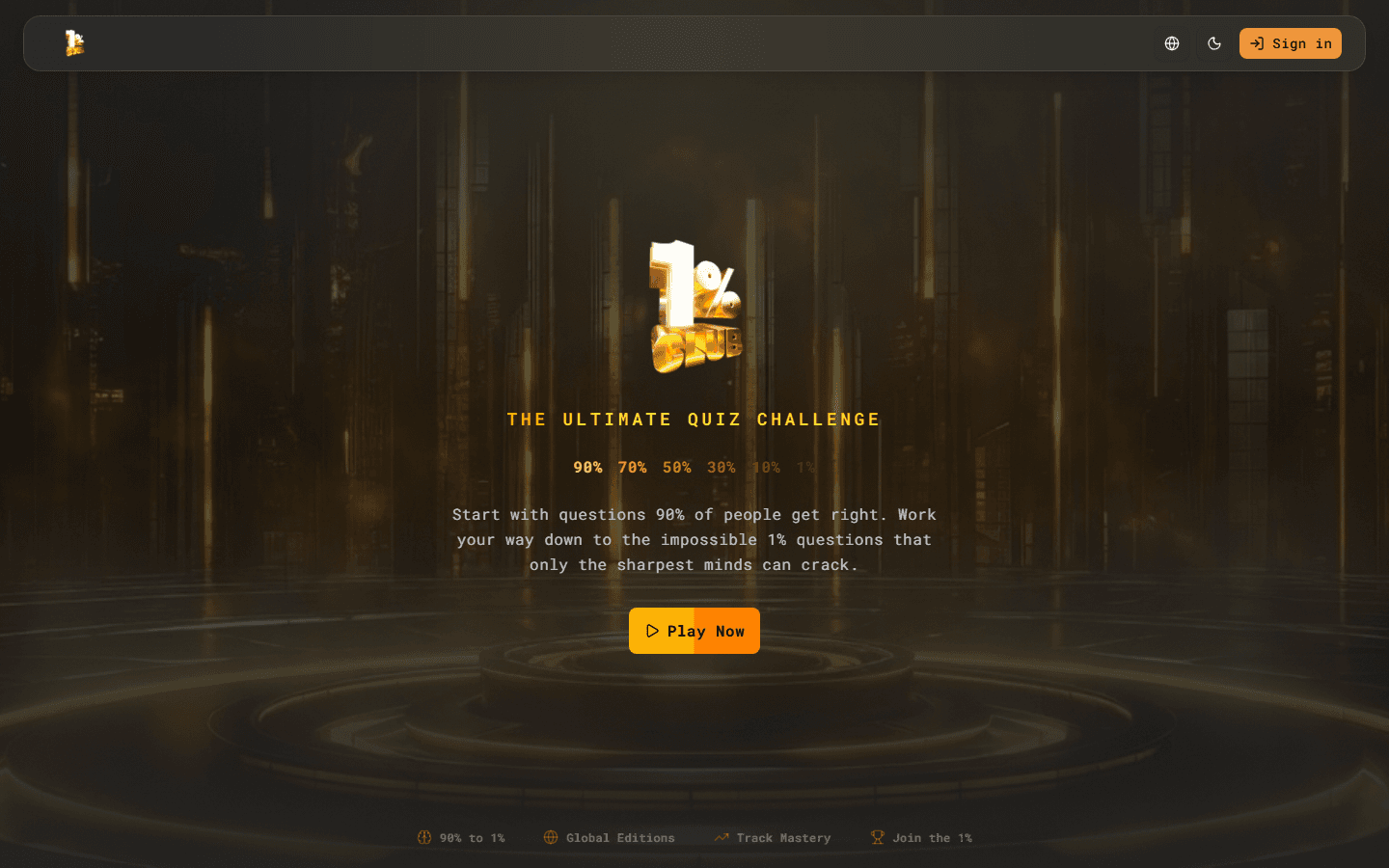 1 Percent Club - desktop